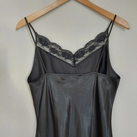 Vintage Ice Slip Dress Black Size 4 - Picture 5 of 8